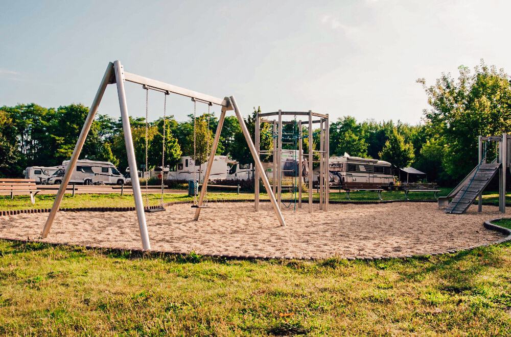 A playground at a campsite