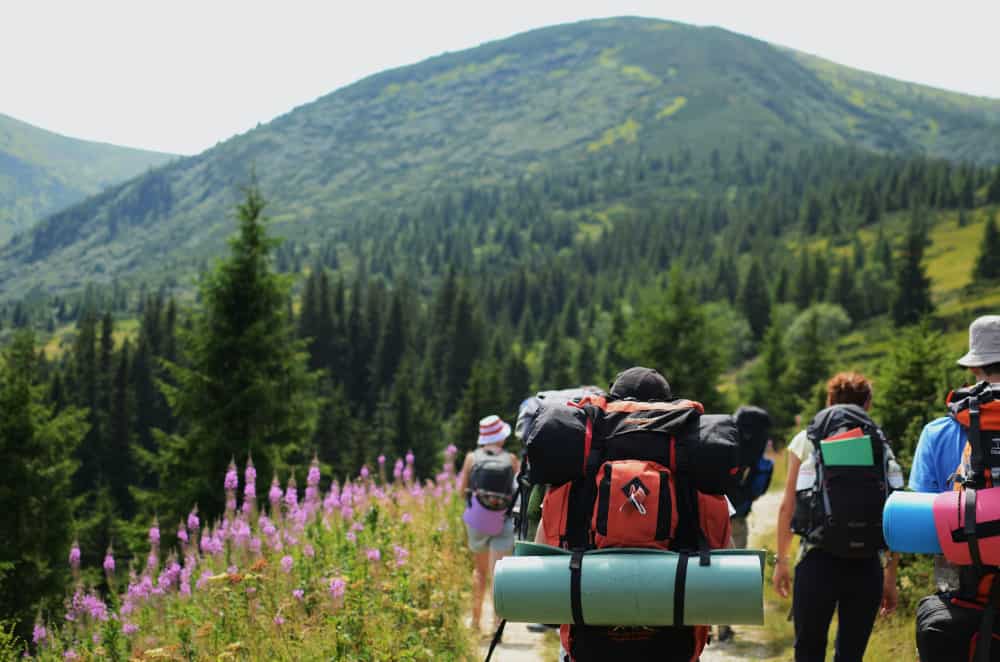 Hiking as a group means you can share equipment as well as the load. 